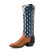 Men's Olathe TT5 Blue and Brown Buckaroo with Neoprene Sole, Cutter Toe, and Riding Heel 