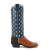 Men's Olathe TT5 Blue and Brown Buckaroo with Neoprene Sole, Cutter Toe, and Riding Heel 