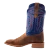 Men's R. Watson 8033-2 Blue and Tan with Hybrid Sole, Wide Square Toe, and Walking Heel
