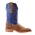 Men's R. Watson 8033-2 Blue and Tan with Hybrid Sole, Wide Square Toe, and Walking Heel