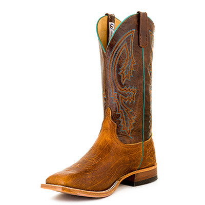 Men's Anderson Bean S1106 Brown with Wide Square Toe and Roper Men's Anderson Bean S1106 Brown with Wide Square Toe and Roper