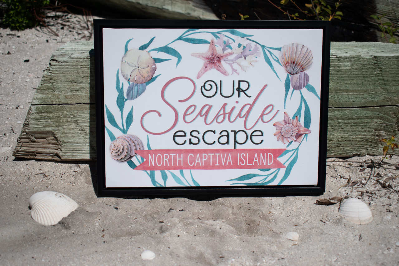 Our Seaside Escape Framed Wall Sign