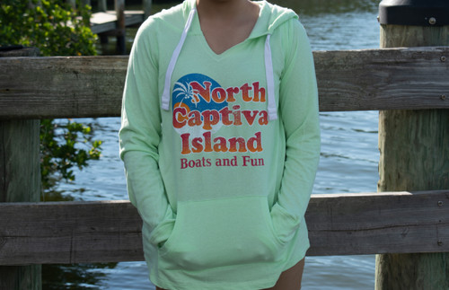 North Captiva Island Color Splash V-Neck Hoody