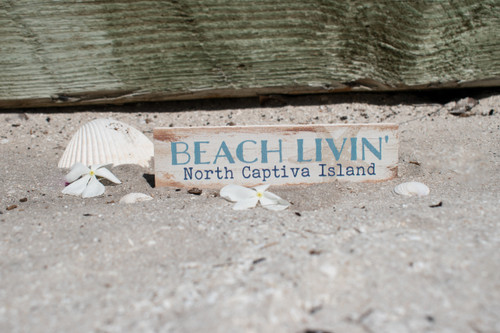 Beach Livin' Thin Wood Block