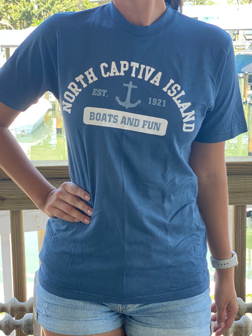 North Captiva Island Anchor Stamp Tee North Captiva Island Anchor Stamp Tee