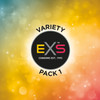 Exs Variety Pack 1 Condoms Box of 48  | Black Latex Nano Thin Ribbed Dotted Flavoured Condoms