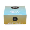 Exs Variety Pack 1 Condoms Box of 48  | Black Latex Nano Thin Ribbed Dotted Flavoured Condoms