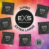 24 x Exs Jumbo Extra Large Size Condoms | Super King Size Nominal Width 69mm | Length: 221mm |