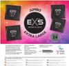 24 x Exs Jumbo Extra Large Size Condoms | Super King Size Nominal Width 69mm | Length: 221mm |
