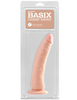 Pipedream Basix Rubber Works Slim 7" Dildo Dong Flesh | With Suction Cup Unisex