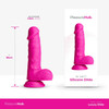 PleasureHub Realistic Silicone Dildo 7 Inches Dong | Pink Real Skin Feel | With Suction Cup