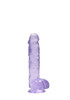 RealRock Realistic 6" Inch / 15cm Dildo with Balls | Purple Rocksolid Super Flexible