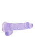 RealRock Realistic 6" Inch / 15cm Dildo with Balls | Purple Rocksolid Super Flexible