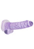 RealRock Realistic 7" Inch / 17cm Dildo with Balls | Purple Rocksolid Super Flexible