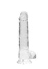 RealRock Realistic 8" Inch / 19cm Dildo with Balls | Clear Rocksolid Super Flexible Dildo