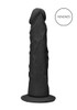 Real Rock Realistic Dildo Dong 8" Inch Black | Suction Cup Strap-On | Unisex Dildos Sex Toy