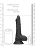 Real Rock Realistic Dildo Dong 8" Inch With Balls Black | Suction Cup Strap-On | Unisex Dildos Sex Toy