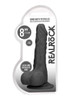 Real Rock Realistic Dildo Dong 8" Inch With Balls Black | Suction Cup Strap-On | Unisex Dildos Sex Toy