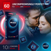 My Size Pro Condoms Pack of 10 | 60 mm | Vegan | Silicone Lubricated Latex Condoms |