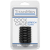 Doc Johnson TitanMen Tools Cock Cage Cock Ring | Stretch-To-Fit | Black
