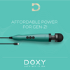 Doxy USB-C Wand Body Massager | Multi Speed Strong Vibration Vibrator | Turquoise