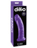 Pipedream Dillio 8" Inch Insertable Purple Dildo | Suction Strap On Compatible