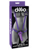 Pipedream Dillio 7" Inch Strap-On Suspender Harness Dildo Set Purple | Suction Strap On Compatible