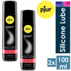 2 x Pjur Light Silicone Based Personal Lubricant 100ml I Massage Gel Sex Lube