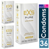 36 x Exs Pure Condoms | Premium Ultra Thin Sensitive Latex | Fully Sustainable Vegan