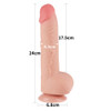 LoveToy 9.5'' Sliding Skin Dong Dildo Realistic With Testical Ball Suction Base Compatible Adult Sex Toy 