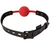 Sportsheets Saffron Ball Gag Red Premium Quality Silicone Leather Metal Locking