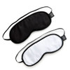 Fifty Shades of Grey Bondage Blindfold Eye Mask | Soft Twin Eye Mask Set | Black & Silver 