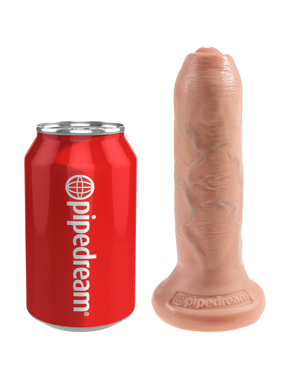 6.88 inch Realistic Foreskin Dildo, Big Silicone Uncut