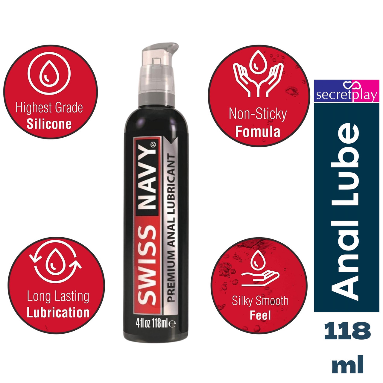 swiss navy premium anal lubricant Plug Anal Stainless Pisca Pisca em Led main image 1
