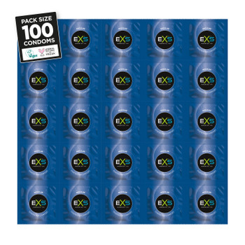 100 x Exs Regular Condoms | Vegan | Comfy Fit Bulk Wholesale Condoms |