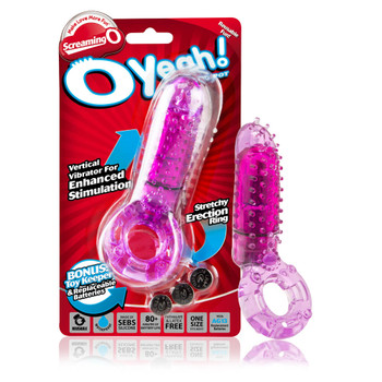 Screaming O Yeah Vibrating Cock Penis Ring | Pink | Enhanced Sensual Stimulations