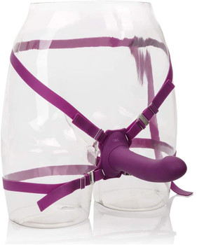 Calexotics Me2 Rumbler Vibrator Strap On Harness Dildo | 6.5" Silicone Dildo  | Sex Toy