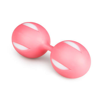 EasyToys Wiggle Duo Kegel Balls | Pelvic Floor Training Silicone Kegel Exerciser | Improve Bladder Control Balls | Pink