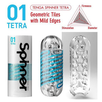 Tenga Spinner Tetra | Powerful Twist Stroke | Male Masturbator Stroker | Stimulation Sex Toy