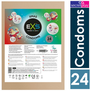 EXS Regular Christmas Themed Vegan Condoms | Pack 24 | 54mm Nominal |