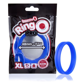  Screaming O RingO Pro XL Cock Ring | 48mm Wide | Reusable Penis Ring | Blue