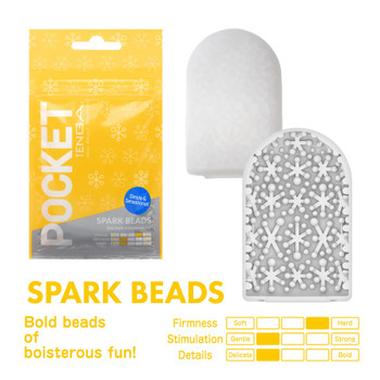 Tenga Pocket Spark Beads Male Masturbator Stroker | Sing Use | Flexible Very Fine Texture | Sex Toy