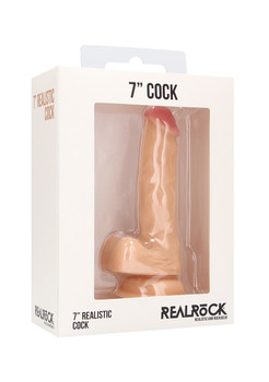 RealRock Realistic 7" Inch Dildo With Scrotum | Anal Stimulation Dildo Dong