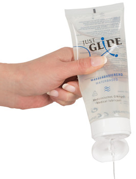 Just Glide Water Based Lubricant | 200 ml | Odourless Colourless Vegan | Sex Lube