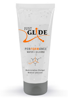 Just Glide Performance Water + Silicone Based Lubricant | 200 ml | Vegan Sex Lube