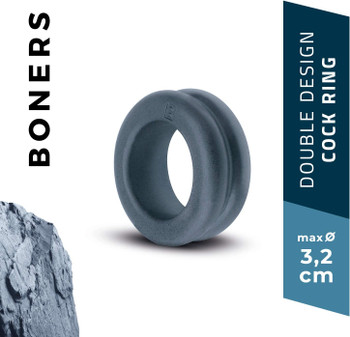 Boners Double Cock Ring | Extra Thick Stretchy Silicone Penis Increased Stamina