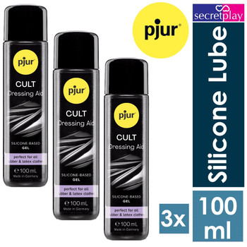 3 x Pjur Cult Dressing Aid | 100 ml | Perfect For Latex & Rubber Clothes Soothing Effect |