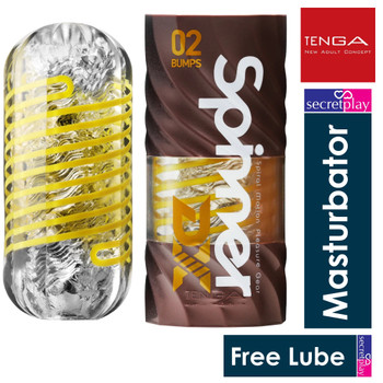 TENGA Spinner DX 02 Bumps | Powerful Twist Stroker Male Masturbator | Sex Toy