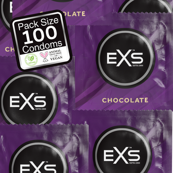 500 x Exs Chocolate Flavoured Condoms | Vegan | Bulk Sealed Wholesale Pack |