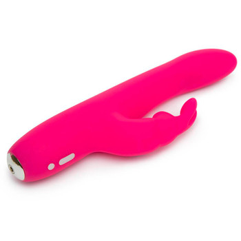 Happy Rabbit Slimline Curve Rechargeable Rabbit Dildo Vibrator - Pink